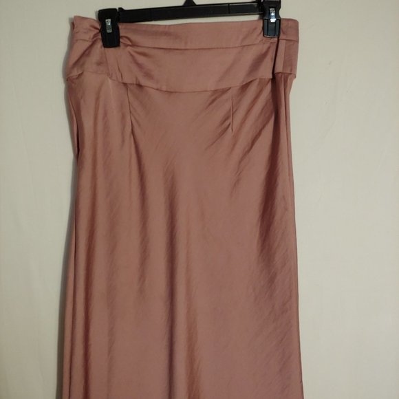 Free People Silky Flowy Boho Runway Trendy Y2K Festival Blush Maxi Skirt 12 - Picture 5 of 16